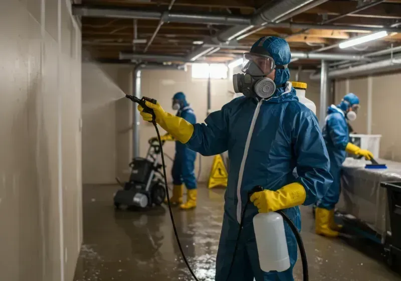 Basement Sanitization and Antimicrobial Treatment process in Lincoln Park, NY